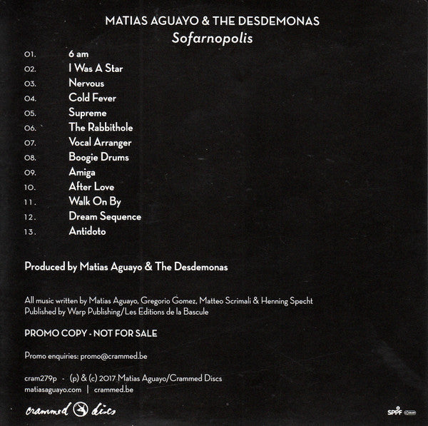 MATIAS AGUAYO & THE DESDEMONAS - Sofarnopolis . CD promo