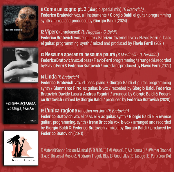 BRAT - Ombre rosse - B-side unreleased & rarities . CD