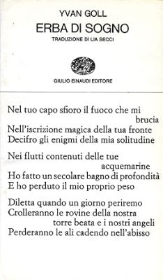 YVAN GOLL - Erba di Sogno . Book