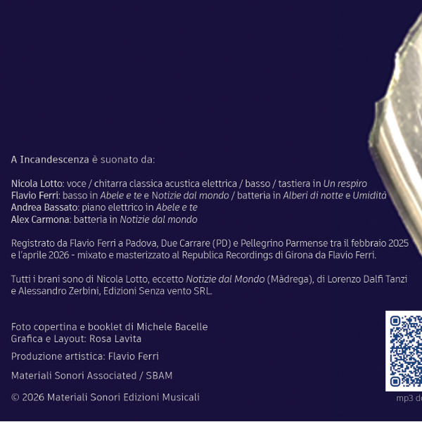 NICOLA LOTTO - A incandescanza . CD
