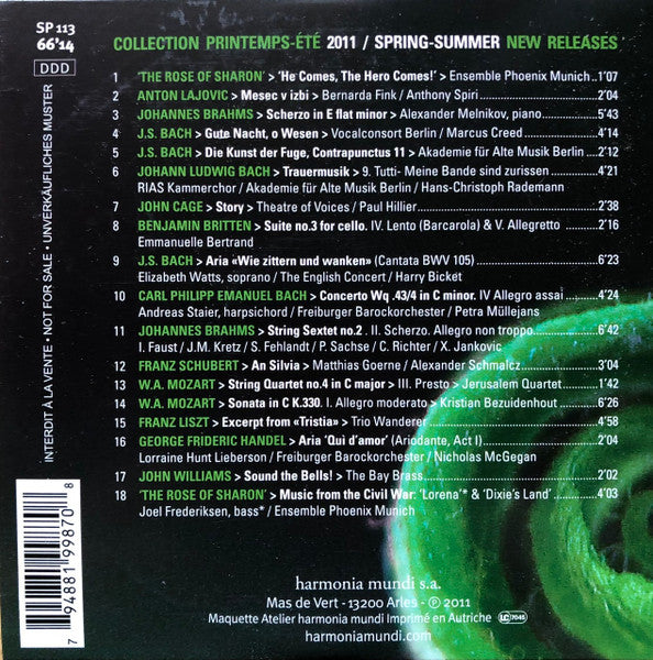 V. A. - Hmnews 2011 (Harmonia Mundi) . CD Sleeve