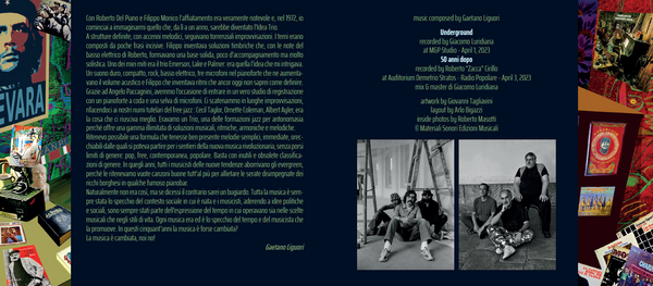 GAETANO LIGUORI con IDEA TRIO - Underground . CD