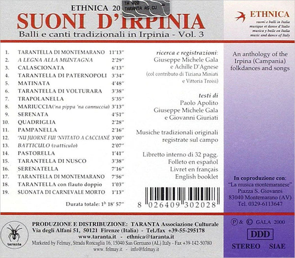 VARIOUS – Suoni d'Irpinia vol. 3 . CD