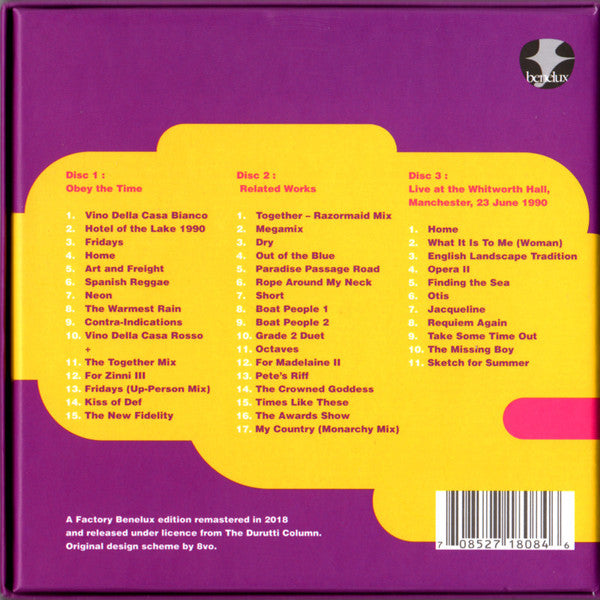 THE DURUTTI COLUMN - Obey The Time . 3CD box