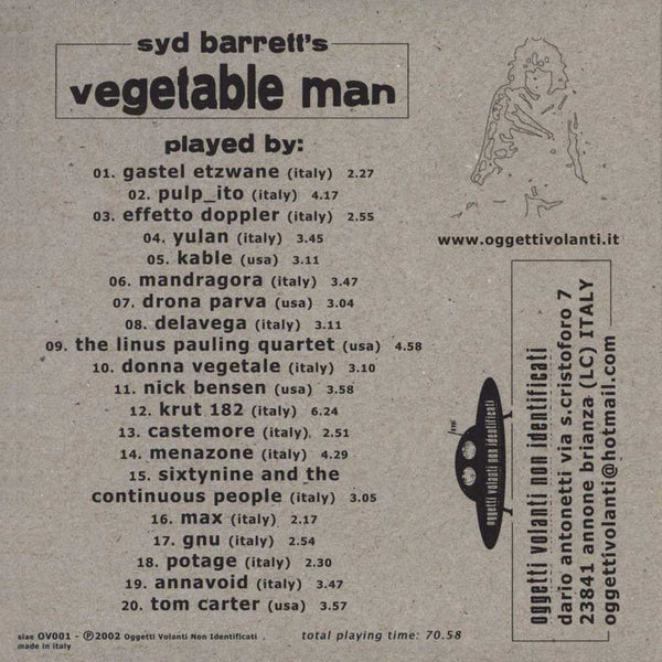 VARIOUS - The Vegetable Man Project . CD