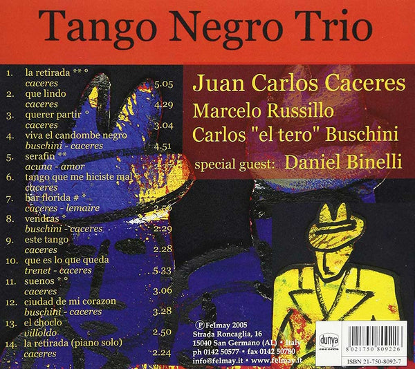 JUAN CARLOS CACERES, MARCELO RUSSILLO, CARLOS BRUSCHINI – Tango Negro Trio . CD