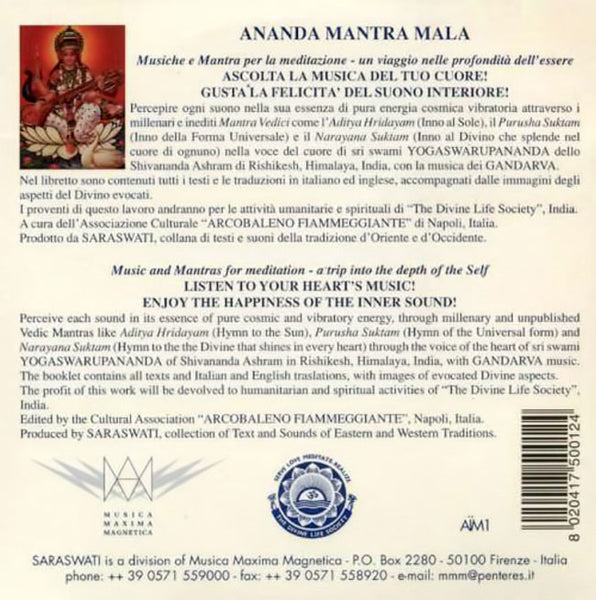GANDARVA - Ananda Mantra Mala . CD + miniBook