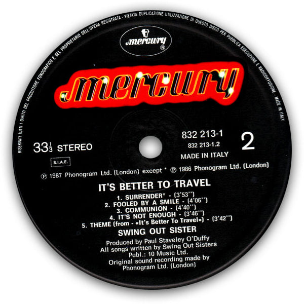 SWING OUT SISTER - It's Better To Travel . LP