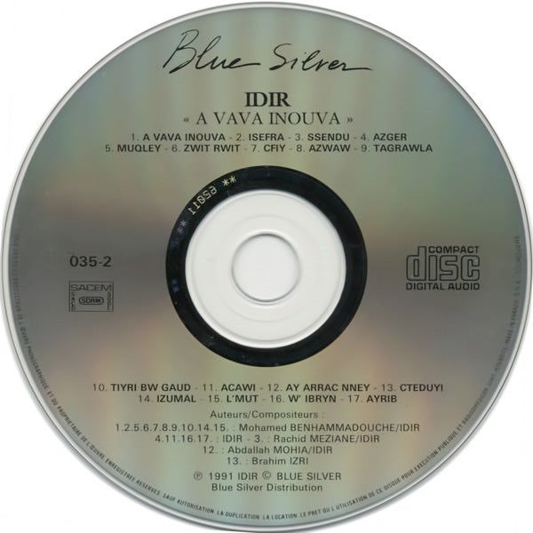 IDIR - A Vava Inouva . CD