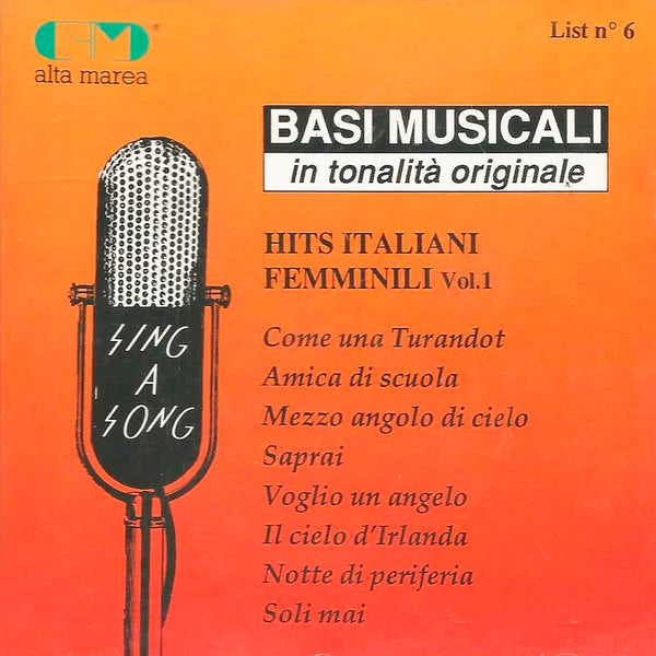 VARIOUS - Hits Italiani Femminili vol. 1 [Basi Musicali In Tonalità Originale] . CD