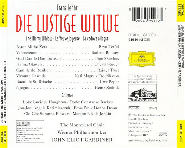 FRANZ LEHAR - Die Lustige Witwe . CD