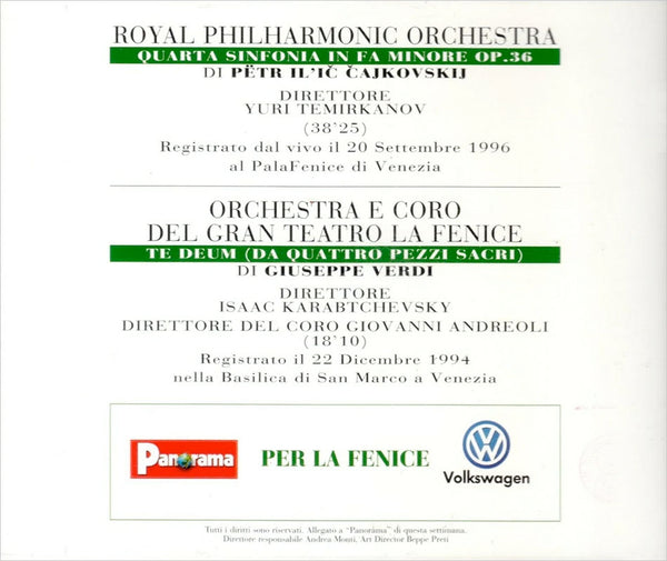 PETR IL'IC CAJKOVSKIJ / GIUSEPPE VERDI - Concerto per la Fenice . CD
