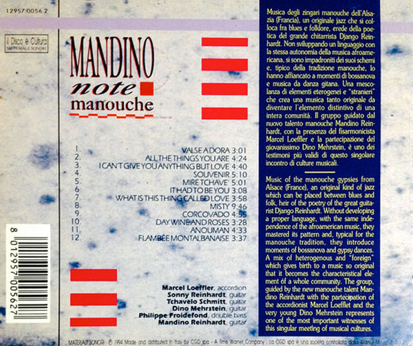 MANDINO - Note Manouche . CD