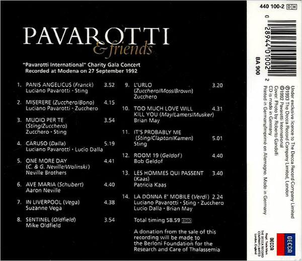 LUCIANO PAVAROTTI - Pavarotti & Friends . CD
