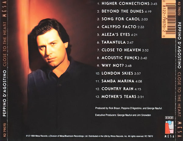 PEPPINO D'AGOSTINO - Close To The Heart . CD
