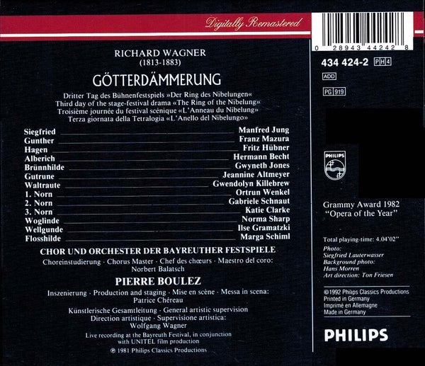 RICHARD WAGNER - Götterdämmerung/Bayreuther Festspiele . 2CD+booklet