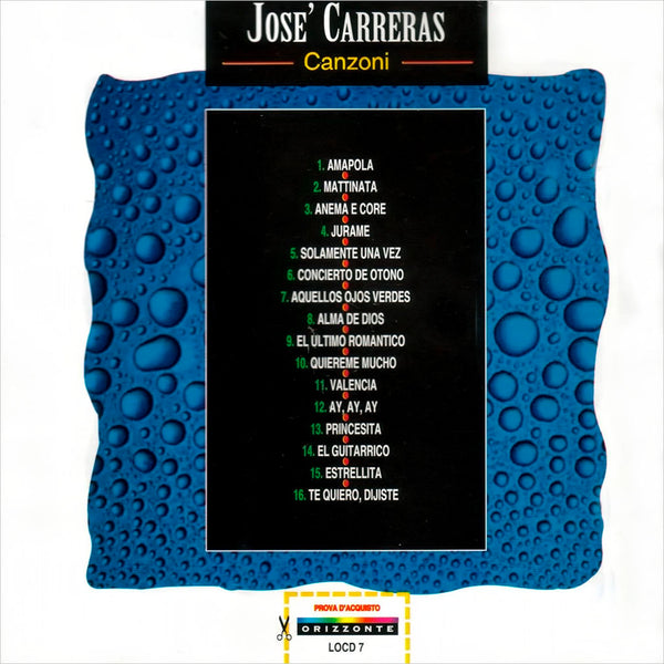 JOSE' CARRERAS - Canzoni . CD