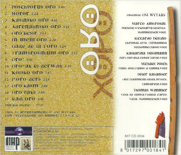ENSEMBLE ONI WYTARS - Oro . CD