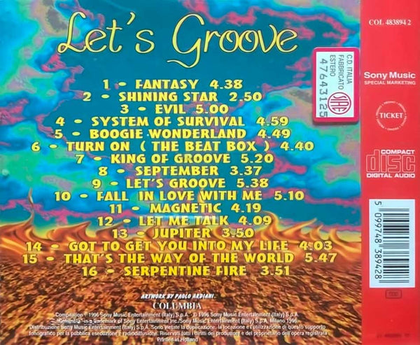 EARTH, WIND AND FIRE - Let's Groove A Dance Collection . CD