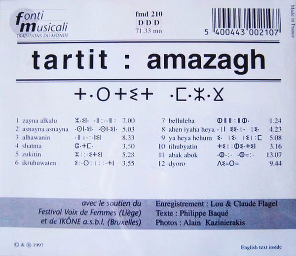 ENSEMBLE TARTIT - Amazagh . CD