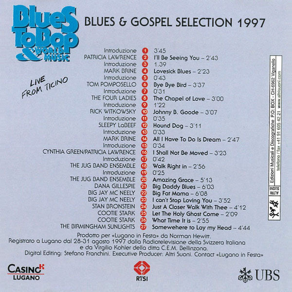 V. A. - Blues To Bop Blues + Gospel Selection 1997 . CD
