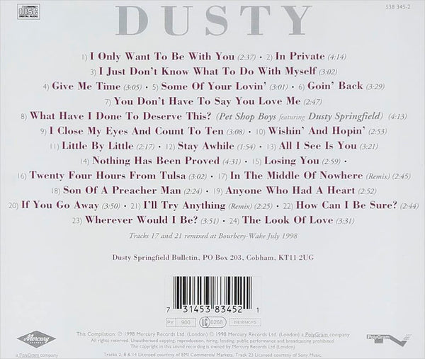 DUSTY SPRINGFIELD - The Very Best Of Dusty Springfield . CD