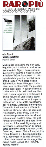 ARLO BIGAZZI feat. BLAINE L. REININGER. PIER LUIGI ANDREONI. MIRIO COSOTTINI . Tribae Soundtrack . CD