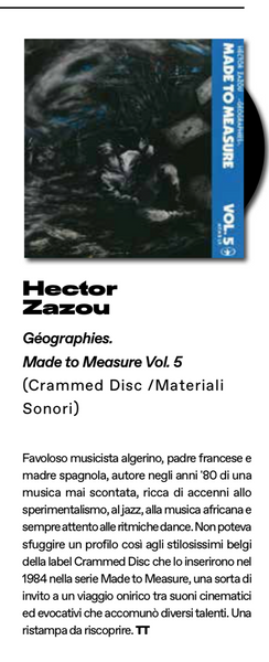 HECTOR ZAZOU - Geographies . CD