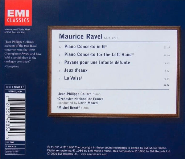 RAVEL - Piano Concertos . CD