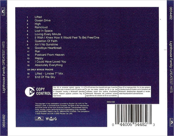 LIGHTHOUSE FAMILY - Greatest Hits . CD