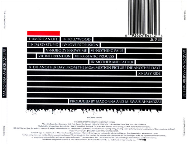 MADONNA - American Life . CD