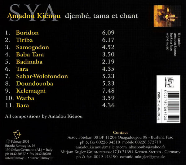 AMADOU KIENOU – SYA . CD