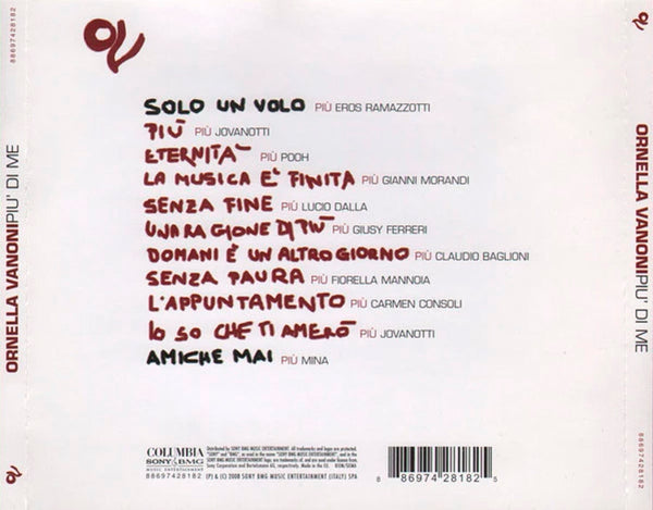 ORNELLA VANONI - Più di me . CD