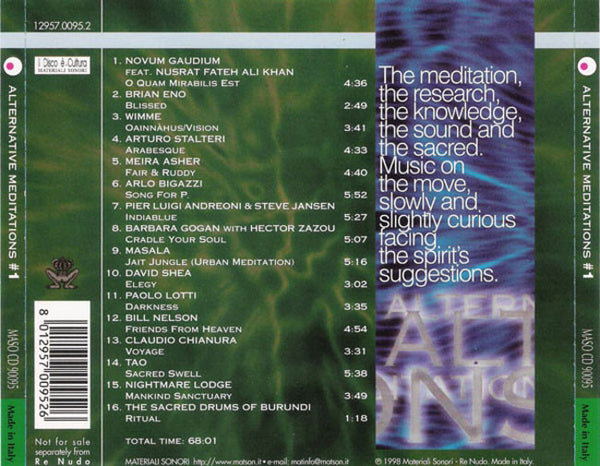 VARIOUS - Alternative Meditations #1 . CD