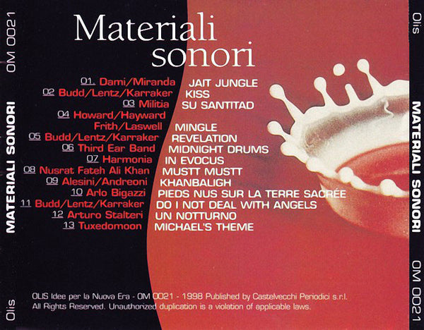 VARIOUS - Materiali Sonori . CD