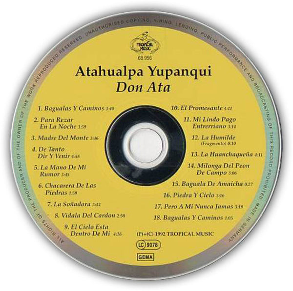 ATAHUALPA YUPANQUI - Don Ata . CD