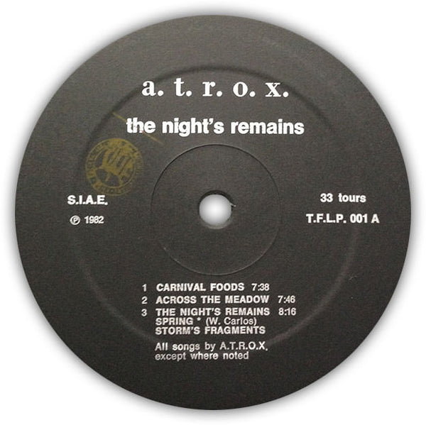 A.T.R.O.X. ‎– The Night's Remains . LP . Label A