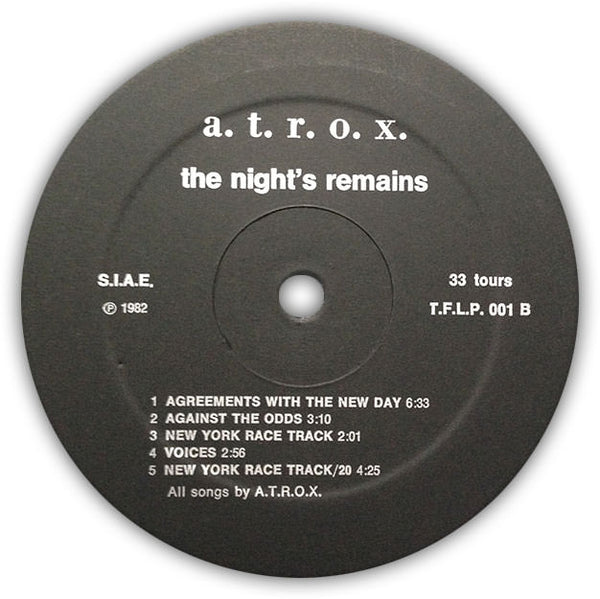 A.T.R.O.X. ‎– The Night's Remains . LP . Label B