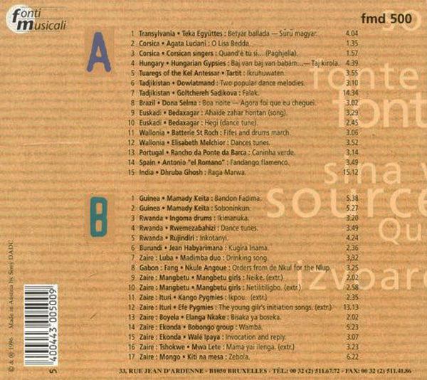 VARIOUS - Discover/The World Of Fonti Musicali . 2CD