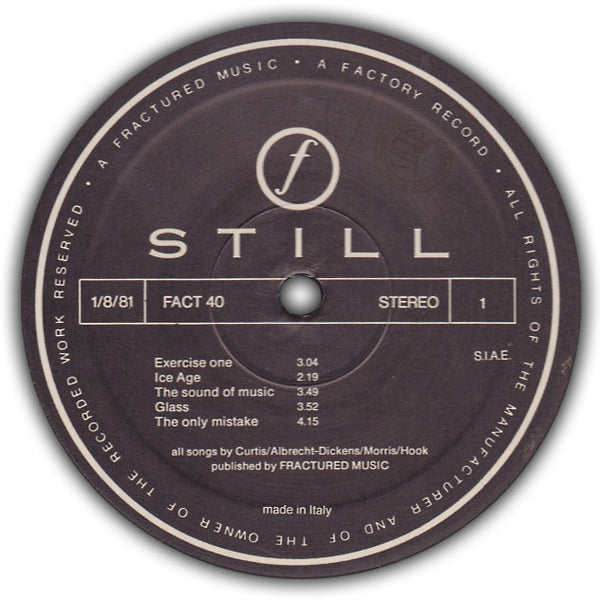 JOY DIVISION – Still . 2LP . Label A