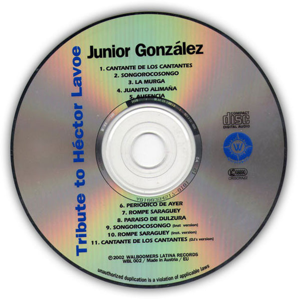 JUNIOR GONZALEZ - Tribute To Hèctor Lavoe . CD