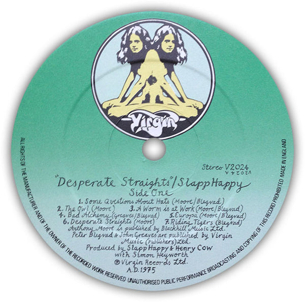 SLAPP HAPPY / HENRY COW – Desperate Straights . LP . Label 1