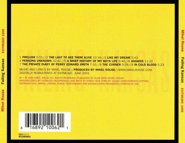 MIKEL ROUSE – Failing Kansas . CD