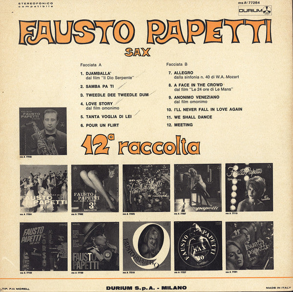 FAUSTO PAPETTI - 12^ Raccolta . LP