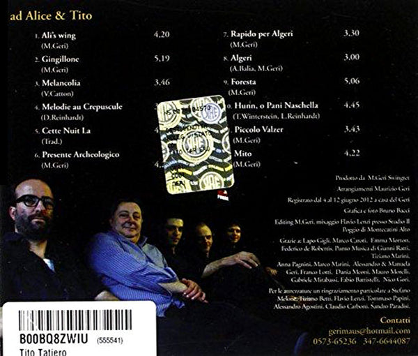 MAURIZIO GERI SWINGTET - Tito Tariero . CD