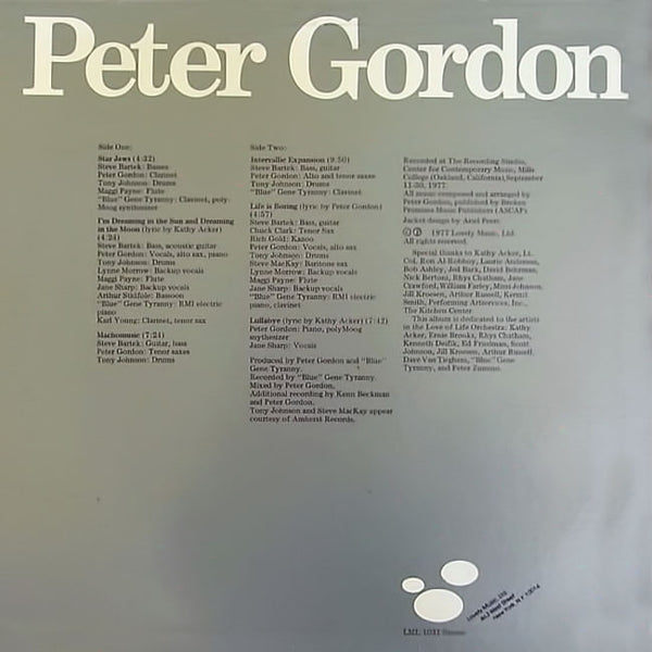 PETER GORDON – Star Jaws . LP