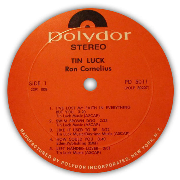RON CORNELIUS – Tin Luck . LP