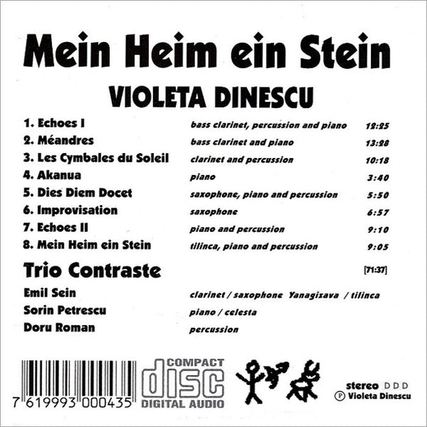 VIOLETA DINESCU, TRIO CONTRASTE - Mein Heim Ein Stein . CD