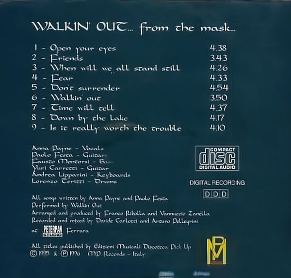 WALKIN' OUT - ...from the mask . CD