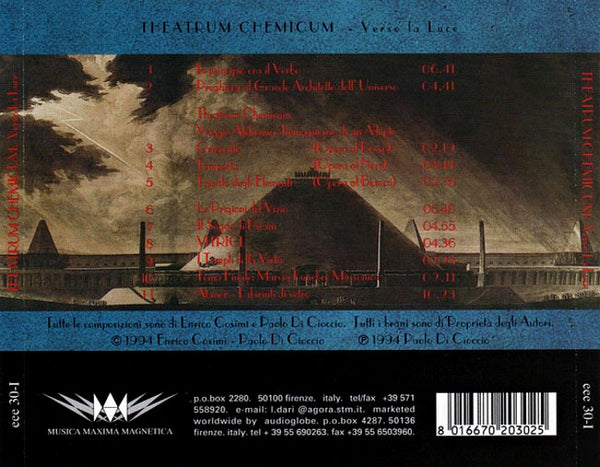 THEATRUM CHEMICUM - Verso La Luce . CD